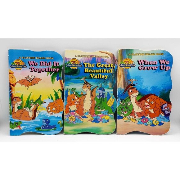 Vintage 1998 Land Before Time Playtime Board Books Set - Picture 1 of 2